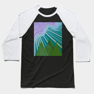 Mountains digital  art with wind Baseball T-Shirt